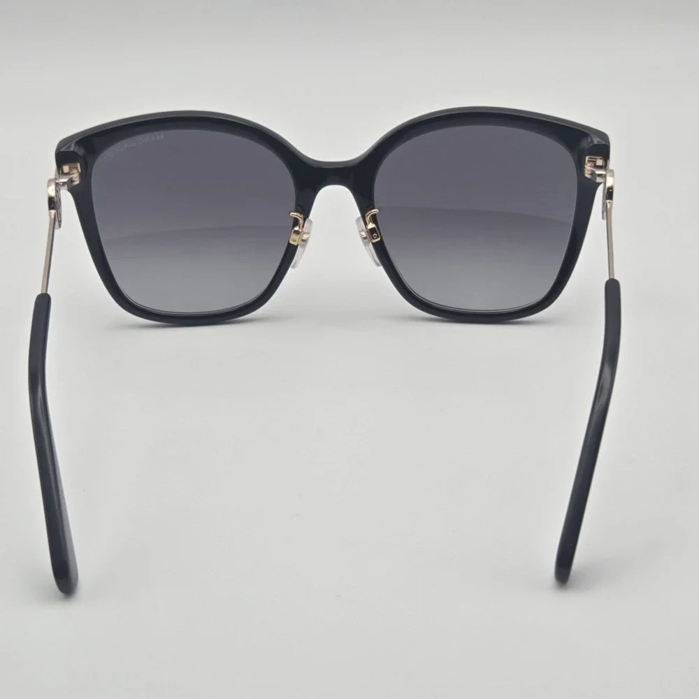 Women's Marc Jacobs MARC 690/G/S Black Frame Cat-Eye Sunglasses W/ Gold Accents